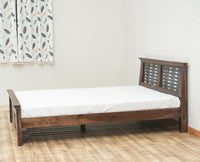 Sweden Solid Wood Queen Size Bed Furniselan-Grey-Finish