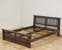 Sweden Solid Wood Queen Size Bed Furniselan-Grey-Finish