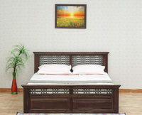 Sweden Solid Wood Queen Size Bed Furniselan-Grey-Finish