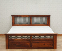 Sweden Solid Wood Queen Size Bed Furniselan-Maple-Finish
