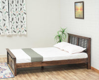 Sweden Solid Wood Queen Size Bed Furniselan-Grey-Finish