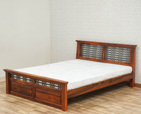 Sweden Solid Wood Queen Size Bed Furniselan-Maple-Finish