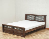 Sweden Solid Wood Queen Size Bed Furniselan-Grey-Finish