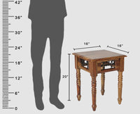 Sweden Solid Wood Side Table - Furniselan - Teak-Finish
