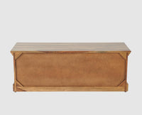 Sweden Solid Wood Three Doors Bench Shoe Rack - Furniselan - Teak-Finish