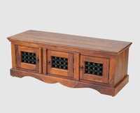 Sweden Solid Wood Three Doors Bench Shoe Rack - Furniselan - Maple-Finish