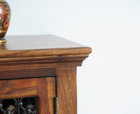 Sweden Solid Wood Two Doors one Drawer TV Cabinet - Furniselan - Teak-Finish