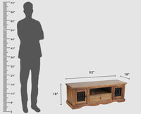 Sweden Solid Wood Two Doors one Drawer TV Cabinet - Furniselan - Teak-Finish
