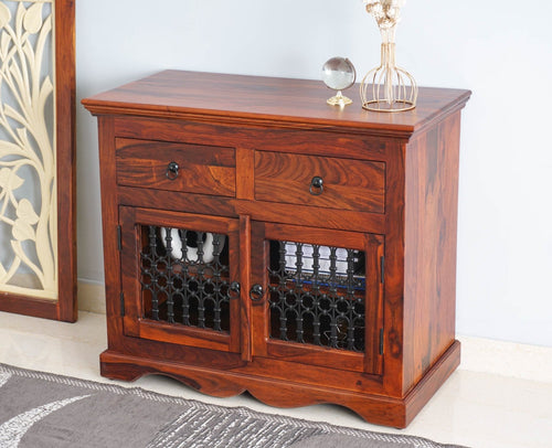 Sweden Solid Wood Two Doors Sideboard Cabinet - Furniselan - Maple-Finish