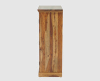 Sweden Solid Wood Two Doors Tall Cabinet - Furniselan - Teak-Finish
