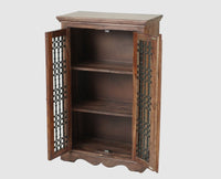 Sweden Solid Wood Two Doors Tall Cabinet - Furniselan - Grey-Finish