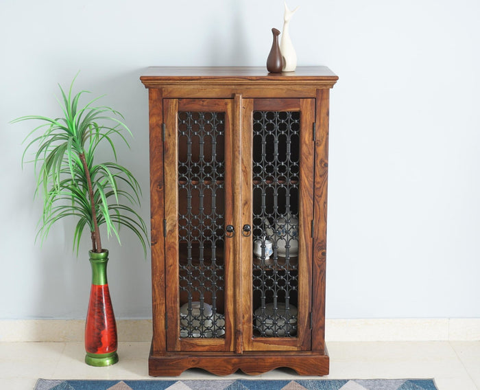 Sweden Solid Wood Two Doors Tall Cabinet - Furniselan