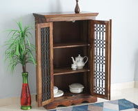 Sweden Solid Wood Two Doors Tall Cabinet - Furniselan - Teak-Finish