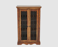Sweden Solid Wood Two Doors Tall Cabinet - Furniselan - Teak-Finish