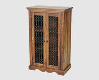 Sweden Solid Wood Two Doors Tall Cabinet - Furniselan - Teak-Finish