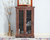 Sweden Solid Wood Two Doors Tall Cabinet - Furniselan - Grey-Finish