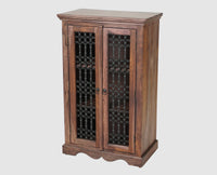 Sweden Solid Wood Two Doors Tall Cabinet - Furniselan - Grey-Finish