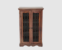 Sweden Solid Wood Two Doors Tall Cabinet - Furniselan - Grey-Finish