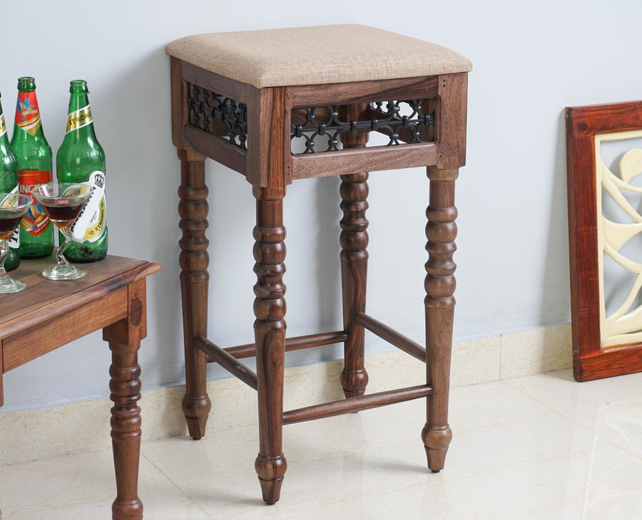 Sweden Wooden Bar Stool - Furniselan - Grey-Finish
