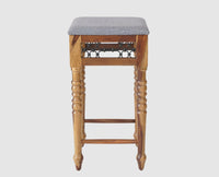 Sweden Wooden Bar Stool - Furniselan - Teak-Finish