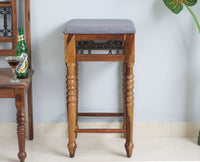 Sweden Wooden Bar Stool - Furniselan - Teak-Finish