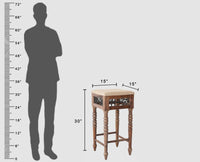 Sweden Wooden Bar Stool - Furniselan - Grey-Finish