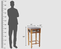 Sweden Wooden Bar Stool - Furniselan - Teak-Finish