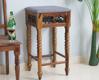 Sweden Wooden Bar Stool - Furniselan - Teak-Finish