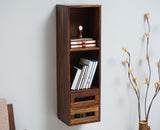 Sweden Wooden Decor Wall Shelve with Two Drawers