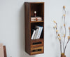 Sweden Wooden Decor Wall Shelve with Two Drawers - FurniselanFurniselan