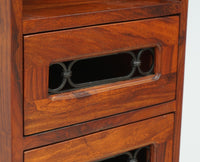 Sweden Wooden Decor Wall Shelve with Two Drawers - Furniselan - Maple-Finish