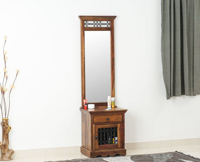Sweden Wooden Dressing Table - Furniselan - Teak-Finish