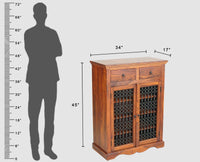 Sweden Wooden Two Doors Shoe Rack - Furniselan - Maple-Finish