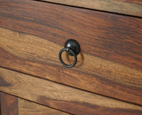 Sweden Wooden Two Doors Shoe Rack - Furniselan - Teak-Finish