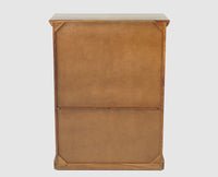 Sweden Wooden Two Doors Shoe Rack - Furniselan - Teak-Finish