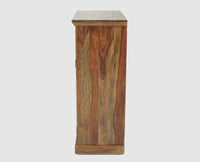 Sweden Wooden Two Doors Shoe Rack - Furniselan - Teak-Finish