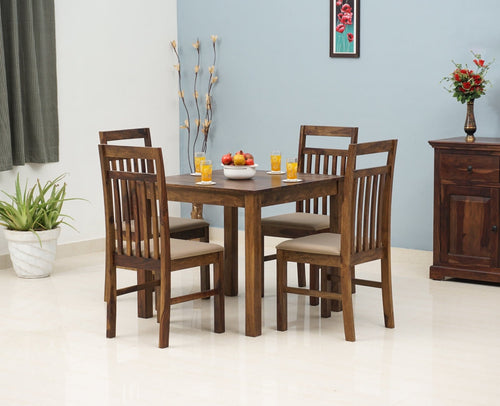 Tehran Sheesham Wood 4 Seater Dining Table Set with 4 Chair for Dining Room - Dining Set - Furniselan