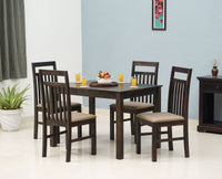 Tehran Sheesham Wood 4 Seater Dining Table Set with 4 Chair for Dining Room - Dining Set - Furniselan - Grey-Finish