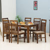 Tehran Sheesham Wood 6 Seater Dining Table Set with 6 Chair for Dining Room - Dining Set - Furniselan - Teak-Finish