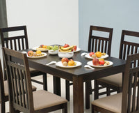 Tehran Sheesham Wood 6 Seater Dining Table Set with 6 Chair for Dining Room - Dining Set - Furniselan - Grey-Finish
