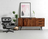 Vienna Solid Wood Three Drawer Two Door Sideboard