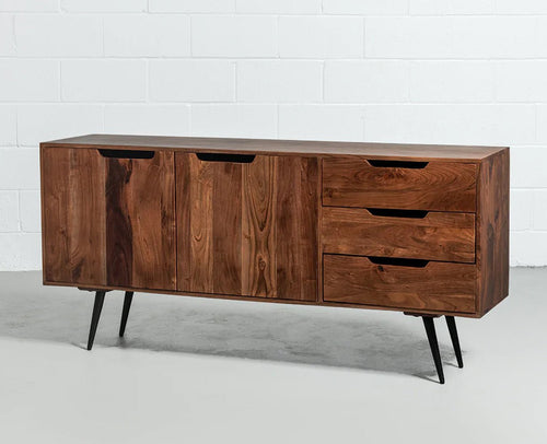 Vienna Solid Wood Three Drawer Two Door Sideboard - Sideboard - Furniselan