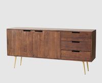 Vienna Solid Wood Three Drawer Two Door Sideboard - Sideboard - Furniselan