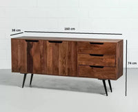 Vienna Solid Wood Three Drawer Two Door Sideboard - Sideboard - Furniselan