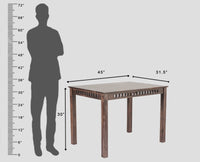 Vijayawada Sheesham Wood 4 Seater Dining Table Set with 4 Chair for Dining Room - Dining Set - Furniselan - Grey-Finish