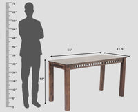 Vijayawada Sheesham Wood 6 Seater Dining Table Set with 4 Chair & Becnch for Dining Room - Dining Set - Furniselan - Grey-Finish