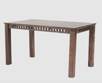 Vijayawada Sheesham Wood 6 Seater Dining Table Set with 4 Chair & Becnch for Dining Room - Dining Set - Furniselan - Grey-Finish
