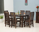 Vijayawada Sheesham Wood 6 Seater Dining Table Set with 6 Chair for Dining Room