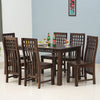 Vijayawada Sheesham Wood 6 Seater Dining Table Set with 6 Chair for Dining Room - Dining Set - Furniselan - Grey-Finish