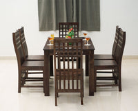Vijayawada Sheesham Wood 6 Seater Dining Table Set with 6 Chair for Dining Room - Dining Set - Furniselan - Grey-Finish